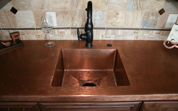 Copper Counter Top by MSM Sheet Metal & Steel Fabrication