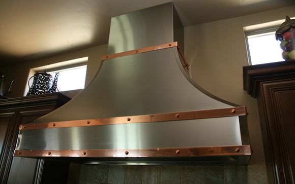 Stainless & Copper Oven Hood by MSM Sheet Metal & Steel Fabrication