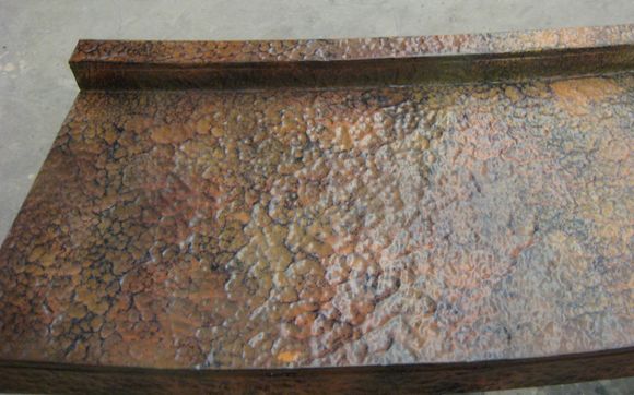 Pounded Copper Counter Top by MSM Sheet Metal & Steel Fabrication