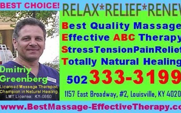 BEST MASSAGE! EFFECTIVE THERAPY! STRESS/TENSION/PAIN INSTANT RELIEF! INSTANT NATURAL HEALING! by Instant Natural Healing in Louisville!