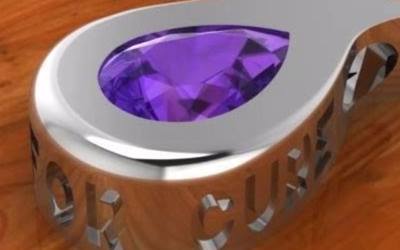 HOPE FOR CURE PENDANT by TOP CUSTOM JEWELERS INC  Rafi Owner  The Singing Jeweler