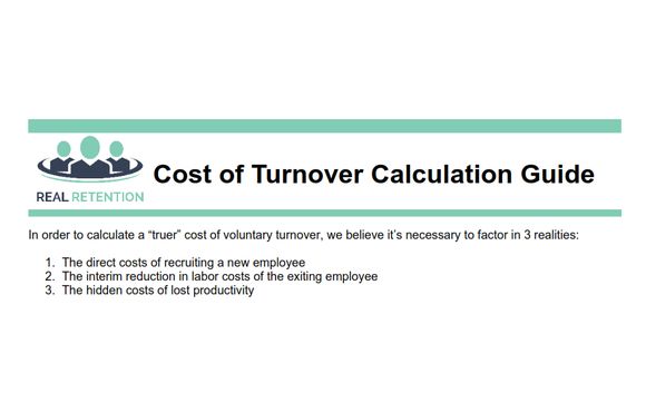 REAL Cost of Turnover Calculator - It's FREE for a limited time! by Real Retention, Inc.  realretention.com