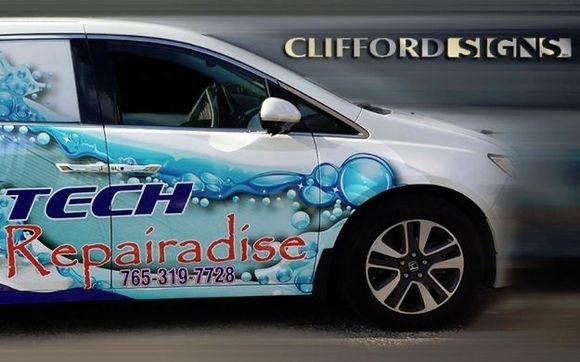 Custom Vehicle Wrap for your business by Clifford Signs INC