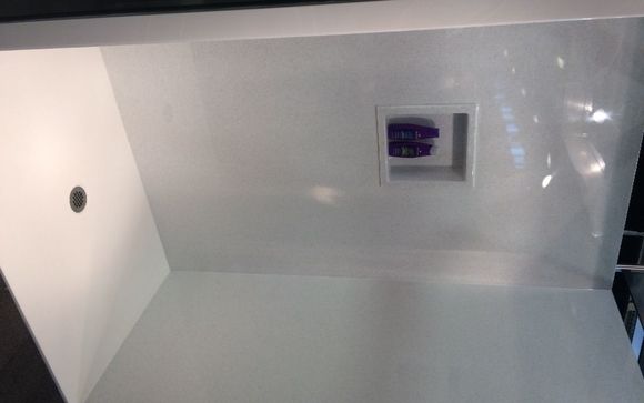 Marble Shower Bases, Panel and Accessories by Coni-marble Manufacturing Inc.