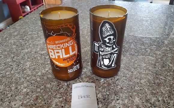Large Beer Candles $14 by Blue Valley Art