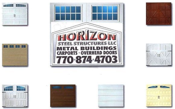 Garage Doors  and installation by Horizon Steel Structures, LLC