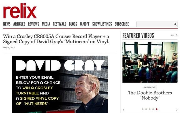 David Gray x Relix x Crosley by Sneak Attack Media