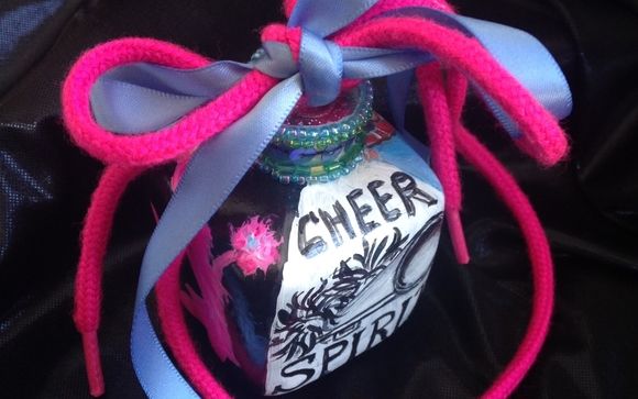 Custom Hand Painted Glass Cubes by STV Designs