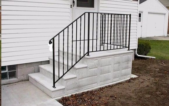 Concrete Steps and Railing by Hampton Concrete Products Inc. in Valencia Area - Alignable