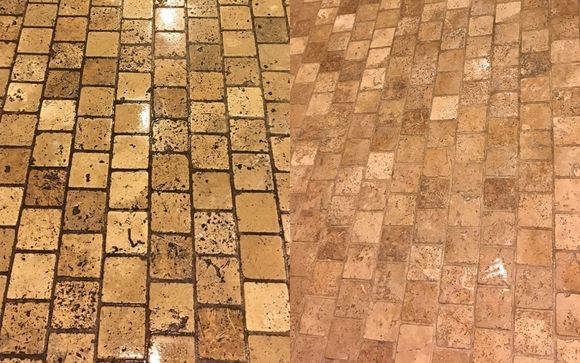 Travertine Cleaning & Sealing  by Rug Worx & Carpet Tech Services