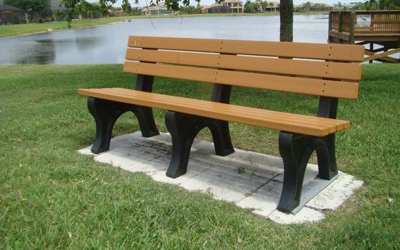 Economy park bench by American Recycled Plastic Inc - Quality outdoor furniture & plastic lumber products