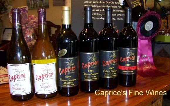 Wine tasting at it's best by Caprice Vineyards
