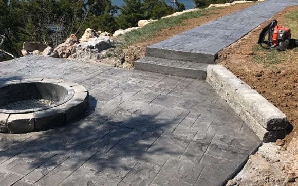 Concrete  by Bruce Rought masonry and lawns