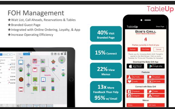 Front of House Management Platform by TableUp
