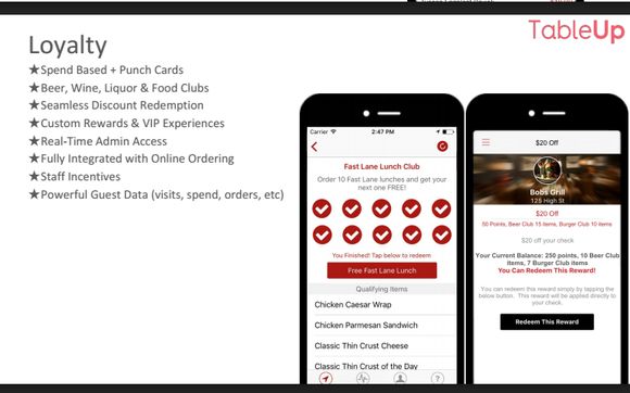 Loyalty & Rewards Platform by TableUp