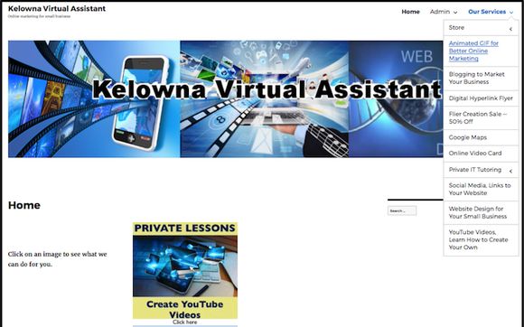 Website creation, blog creation and other online needs by Kelowna Virtual Assistant