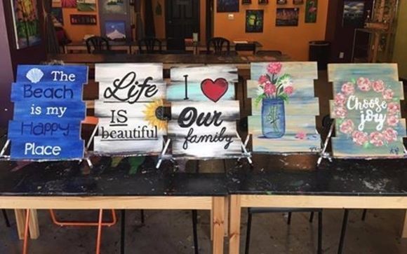 Pallet painting shop party