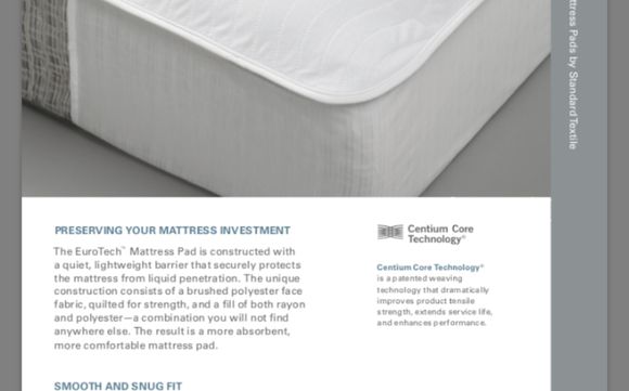 standard textile mattress pad