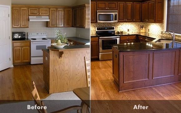 Refinishing Cabinets By Master Kitchens Baths In Fair Lawn Nj