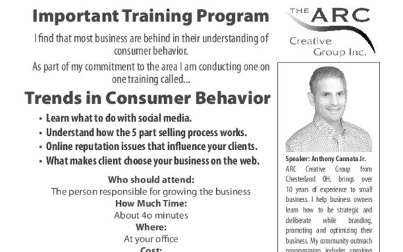 Free One On One Marketing Training By Arc Creative Group In Chesterland Oh Alignable