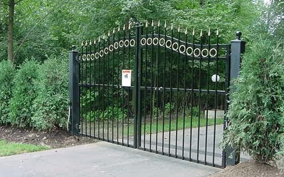 Wrought iron driveway gates, fence, garden gates, and automatic gate openers  by Community Gates And Security 