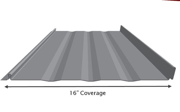 26 or 29 Gauge Standing Seam Panel by RCA Metal Supply