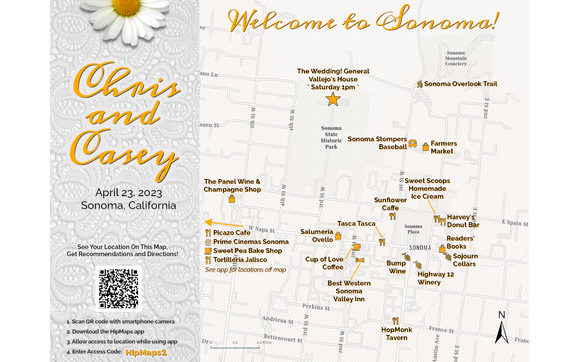 Custom Wedding Map by HipMaps