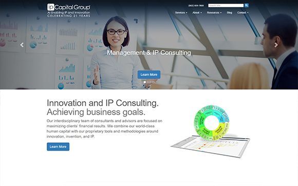 ipCapital Group Website by Interaction Developers, LLC