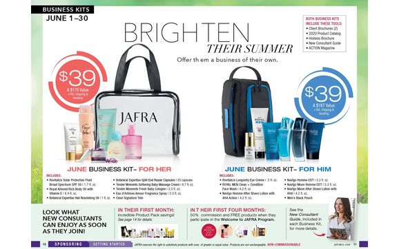 June Business Kit for Her or Him by Jafra Beauty Boss