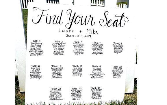 Seating Charts by Pretty Little Letter in Mechanicsville, VA - Alignable