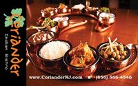 Delivery by Coriander: an Indian Bistro