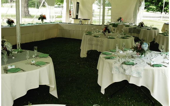 Outdoor wedding setup by Renee's Working Girl Catering Service LLC