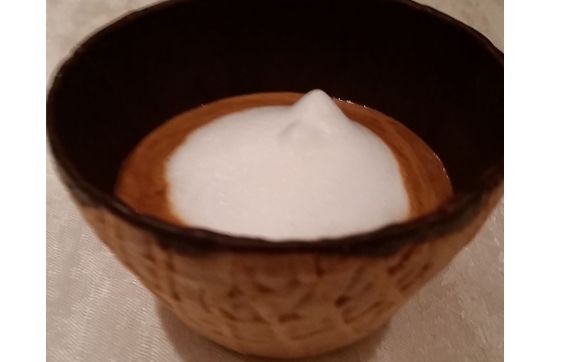 Macchiatto in chocolate cup by Cupa Cabana Espresso & Coffee Catering