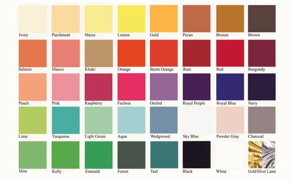 Color selection  by Party Linens, LLC