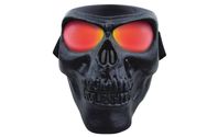 BLACK SKULL MASK W/GT RED LENSES by Global Vision International LLC