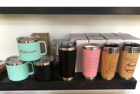 Custom travel mugs by COAH Creations