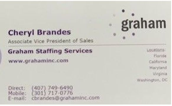 Cheryl Brandes by Graham Staffing Services
