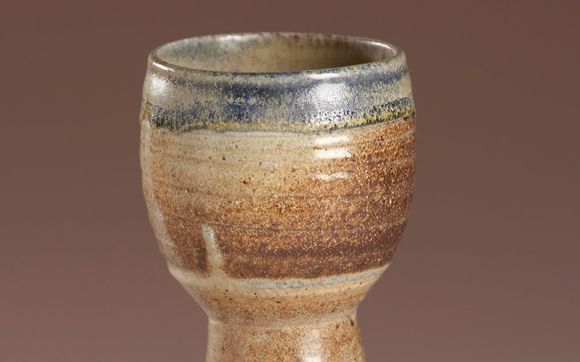 Saltfired goblet by Lockman Pottery