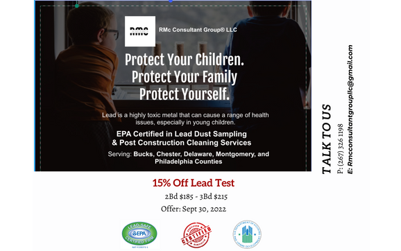 20% Off Lead Test by RMc Consultation Group Llc