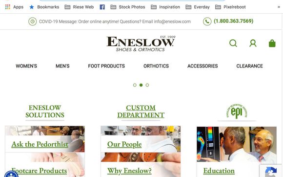 Eneslow Shoes and Orthotics online at www.eneslow.com by Eneslow