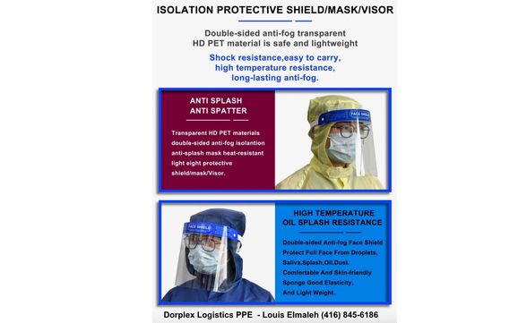 ** Face Shields - Great Price - $1.25 CDN ** by Dorplex Logistics