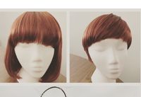 Wig styling - before & after cutting/styling by Harmony Kubiak makeup artist
