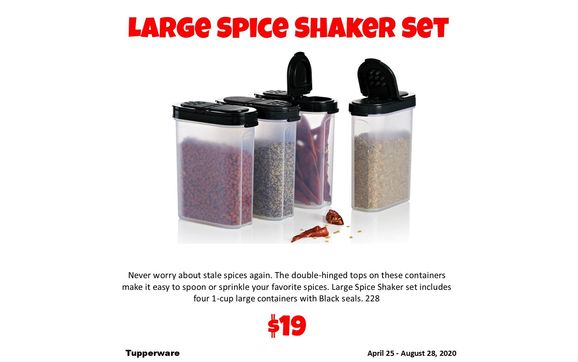 Large spice clearance shaker