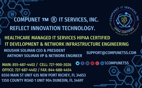 Contact US by COMPUNET IT SERVICES, INC.  "DBA"  REFLECT INNOVATION TECHNOLOGY.