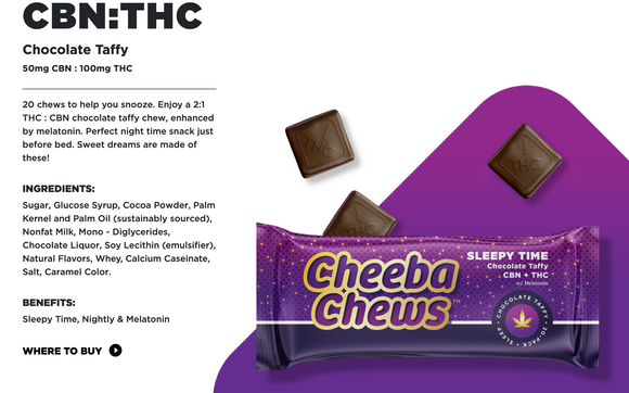 Our latest innovation, Sleepy Time Cheeba Chews by Cheeba Chews