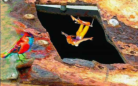 "Swing Time." Digitally created archival print.©2014 Zasloff. by Lee Zasloff Fine Artist