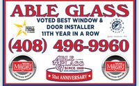 Free Estimates by Able Glass & Window - 2025 Business Person of the Year for Santa Clara