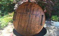 Wine Barrelhead Charcuterie Boards by Backyard Barrel Company