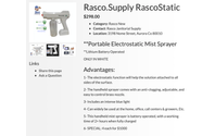 electrostatic disinfectant sprayers by Rasco Janitorial Supply