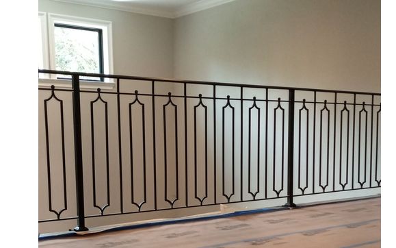 Interior Wrought Iron Railing by Elite Iron Works Of Art in Houston, TX ...